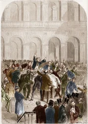 Kurven på Paris-børsen i 1857.