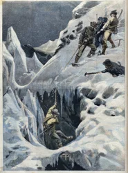Katastrofen på Mont Blanc: de rejsendes og deres guiders død under ekspeditionen, i »Le Petit Parisien«
