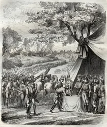 Afslutningen på Vendéekrigen - Hoche underskriver en traktat med bretonerne - Den Franske Revolution - Pacifikationen af Vendée - Aftalerne i La Mabilais, 20. april 1795 - underskrevet mellem general Hoche og chouanlederne - Underskrivelsen af traktaten i