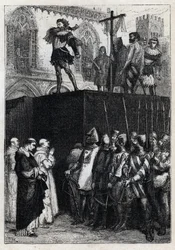 Henrettelsen af Conradin (eller Conrad af Hohenstaufen) konge af Sicilien og hertug af Schwaben (1252-1268) efter ordre fra Karl af Anjou efter slaget ved Tagliacozzo i 1268” (henrettelse af Conradin (eller Conrad den yngre), sidste Staufer-konge af Sicili