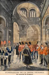 Begravelsen af dronning Victoria af England ved Mausolee of Frogmore i Windsor den 2. februar