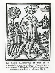 Kæmpen Pantagruel og to af hans apostle, fra 