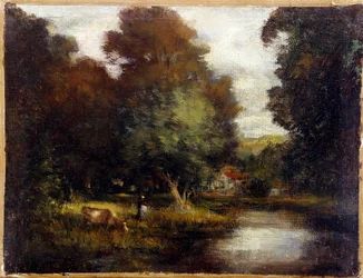 Dammen. Maleri af Constant Constant (1807-1885). 19. århundrede. Douai, Museum of the Chartreuse