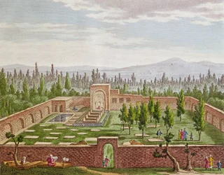 Graven for den store persiske digter Hafiz Shirazi (ca. 1325-c. 1388) i Shiraz