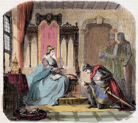 Thibault IV af Champagne (1201-1253) (også kendt som Thibault I af Navarra), kom for fødderne af dronningen Blanche af Castilien for at advare hende om den fare, hun ville løbe - i "Paris a travers les cuecles" af de Genouillac