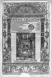 Titelside af Opera Ciceronis, udgivet 1520