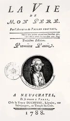 Titelblad for "Min fars liv", 1788