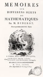 Titelside for "Erindringer om forskellige matematikfag", 1748