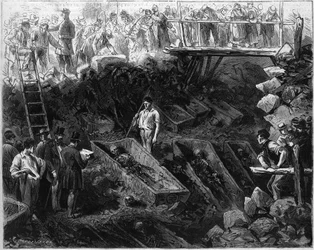 Grave opdagede rue de montagne Sainte Genevieve, mens de gravede en kloak