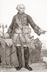 Ulrich Frédéric Woldemar, Comte de Lowendal, 17001755. Tyskfødt fransk soldat og statsmænd. Fra Les Heures Libres udgivet 1908.