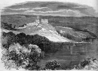 Udsigt over Castel Gandolfo, pavens sommerresidens. Italien