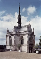 Udsigt over Chapelle Saint-Hubert i Chateau Amboise, færdig i 1493