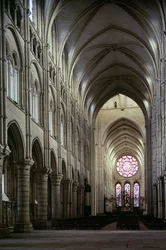 Udsigt over skibet mod øst, færdiggjort ca. 1230
