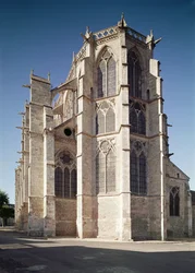 Udsigt over kirkens chevet, bygget 1260-1320