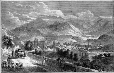 Udsigt over byen Chambery, taget fra vejen til Aix. Savoie (73)