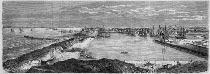 Udsigt over byen Saint Nazaire (Saint-Nazaire) (Loire Atlantique, 44)