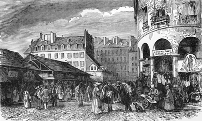 Udsigt over rotunden af den gamle tempelmarch (gravering)