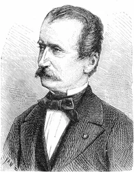 Wilhelm von Engerth (1814-1884) østrigsk ingeniør (motor), gravering