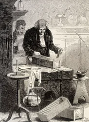 William Cruickshank byggede trugbunken - i "" Album of Science; berømte lærde; Store opdagelser””” 1896.