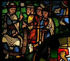 Window Treasury-A, der viser magierne med Herodes