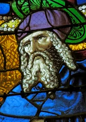 Vindue, der forestiller Sankt Antonius Eremitten