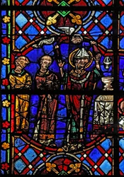 Vindue w08, der viser Sankt Martin-messen