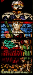 Vindue w132 forestillende Sankt Anne, Maria og Kristus