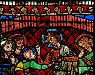 Vindue w14, der forestiller den tvivlende St. Thomas