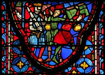 Vindue w15 Hellige relikvier: Croesus bringer relikvier fra Jerusalem