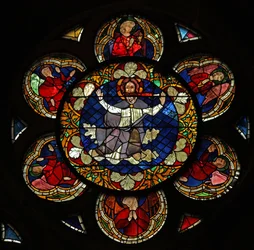 Vindue w16, der viser Kristus af den sidste dom