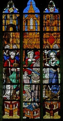 Vindue w17 viser St. Lawrence, St. Martin og St. Margaret