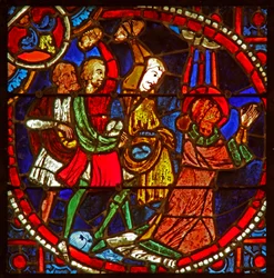Vindue w1, der viser Skt. Stephens martyrium