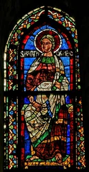 Vindue w203 forestillende St Bartholomew