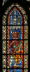 Vindue w203 forestillende St. Demetrius