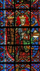 Vindue w203, der viser magiernes tilbedelse