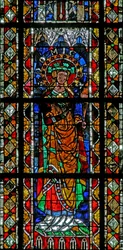 Vindue w204 forestillende St. Domitille