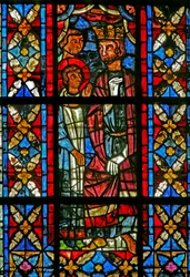 Vindue w209, der forestiller St. Savinien før Aurelian