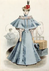 Kvinde i rejsekjole, fra Le Coquet, 1895