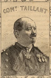 Portræt af den franske øverstbefalende Pierre Taillant - 1870-71 (kobberstik)