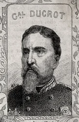 Portræt af den franske general Auguste-Alexandre Ducrot - 1870-71 (kobberstik)