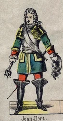 portræt af Jean Bart (1650-1702), fransk sømand, kaper. Billede af Epinal fra slutningen af det 19. århundrede.