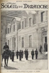 Dreyfus-sagen - Kaptajnen Alfred Dreyfus går ud af krigsrådet - Dreyfus-sagen - Proces de Rennes - Alfred Dreyfus forlader krigsrådet (1899) - "Le soleil du diamanche"" fra 1899