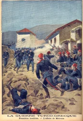 den græsk-tyrkiske krig i 1897 (tredive dages krig) - Et af de første slag i Thessalien