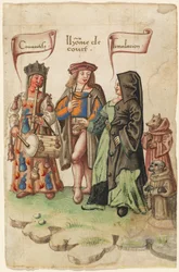 En hofmand, der står mellem begærlighed og dissimulation [fol. 14 recto]