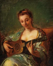 Guitarspillende dame F 18Y