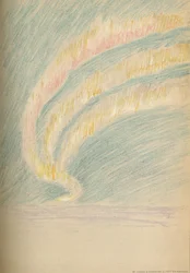 Streamers of Aurora Borealis, 28. november 1893. Pastelskitse, 1893 1897