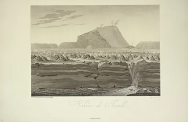 Volcano of Jorullo, tegnet af Gmelin, illustration fra 