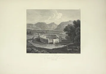 Ynca-Chungana, fra Inkahaven nær Canar, tegnet af Gmelin, graveret af Morel, illustration fra 