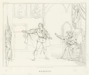 Hamlet, akt III, scene 4 (gravering)
