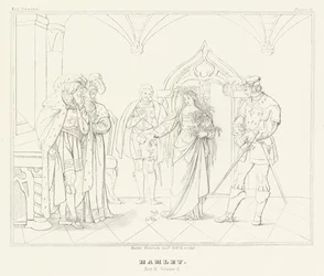 Hamlet, akt IV, scene 5 (gravering)